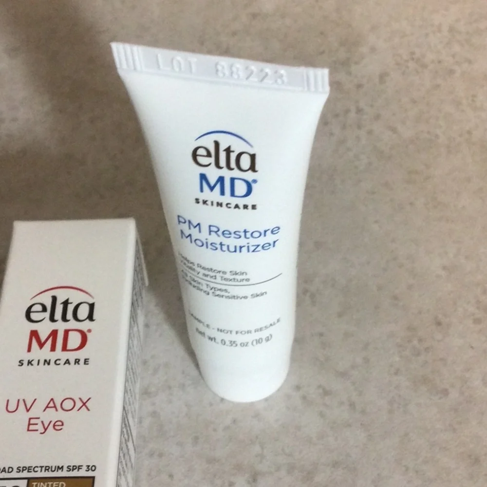 NWT EltaMD AM & PM Restore Moisturizer + UV AOX Eye SPF 30 - White